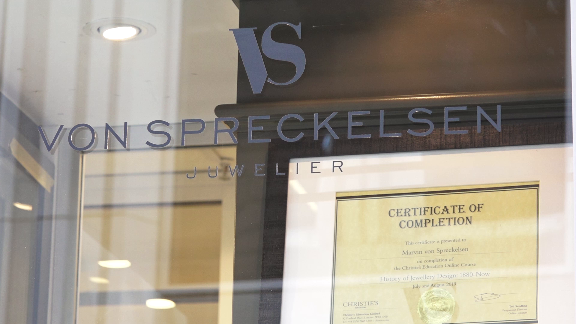 Unternehmensvideo von von Spreckelsen Juwelier, Dienstleistung in Hamburg
