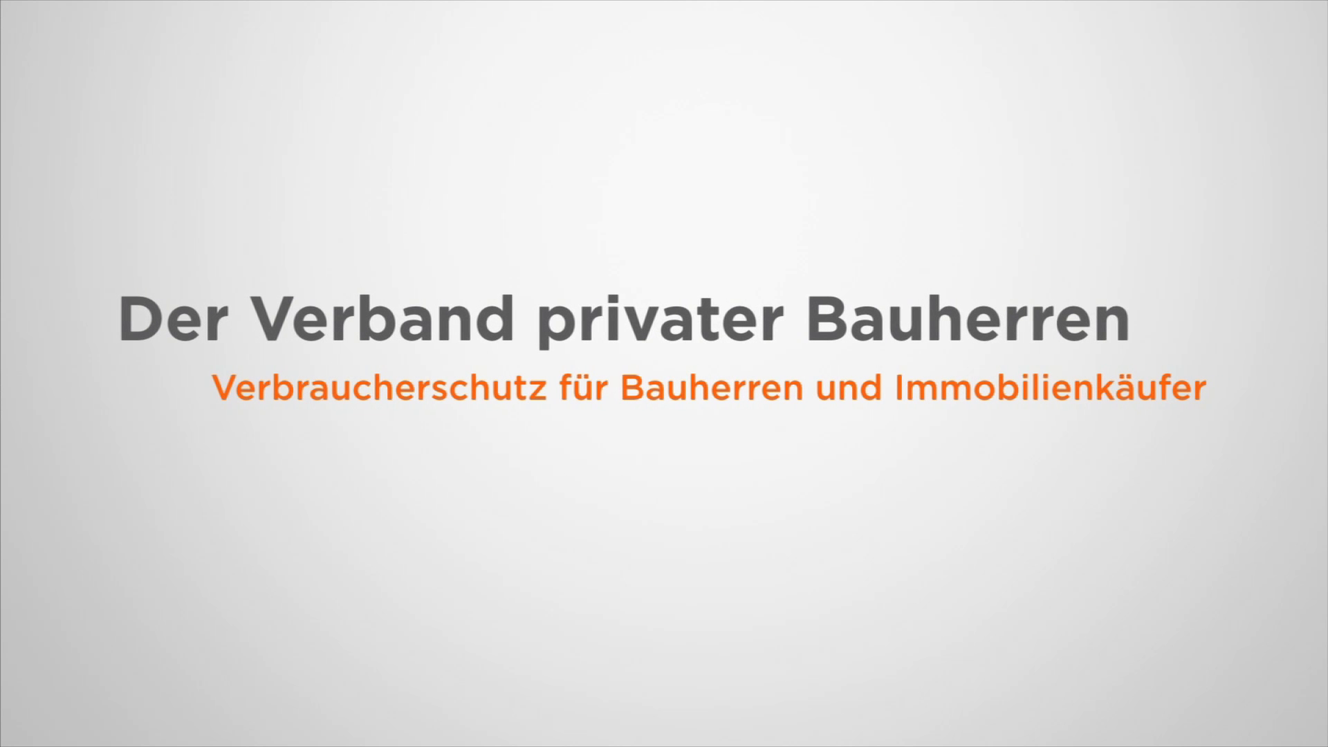 Unternehmensvideo von Verband Privater Bauherren, Haus und Bau in Berlin