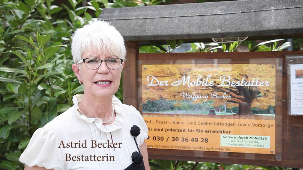 Company video by Der Mobile Bestatter Wolfgang Becker, bereavement in Berlin
