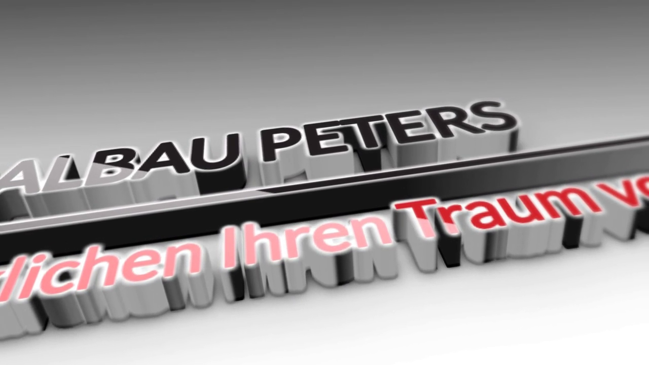Company video by Generalbau Peters, home and construction in Lentföhrden