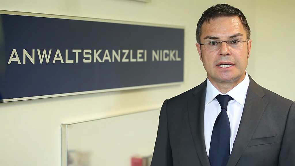 Company video by Anwaltskanzlei Peter Nickl, services in Regensburg