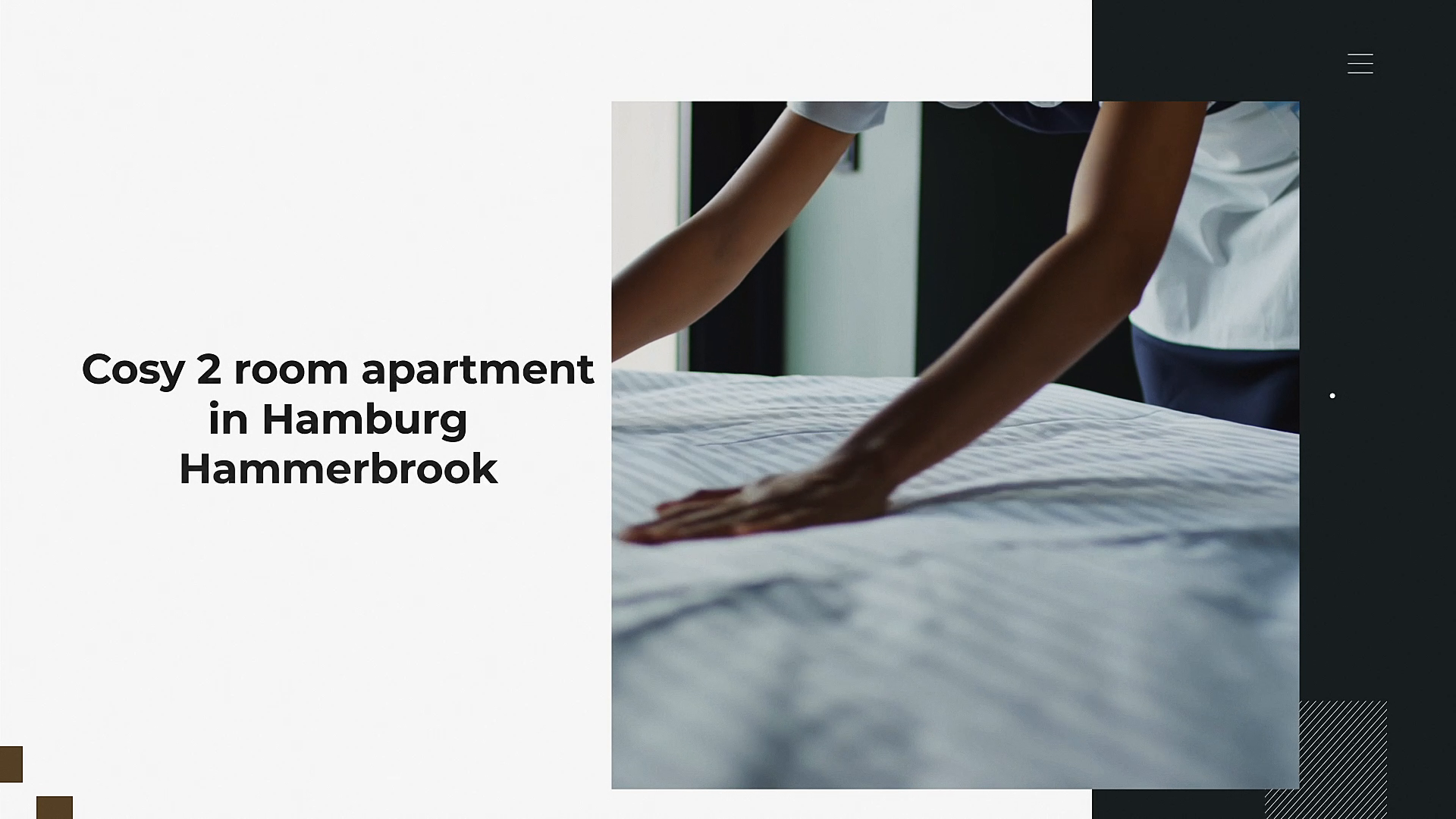 Company video by Cosy 2 room apartment in Hamburg Hammerbrook, hotel