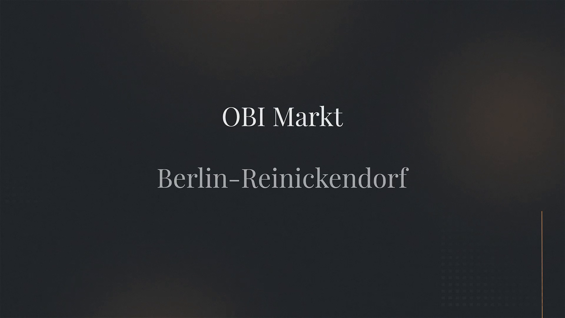 Unternehmensvideo von OBI Markt Berlin-Reinickendorf, Technik