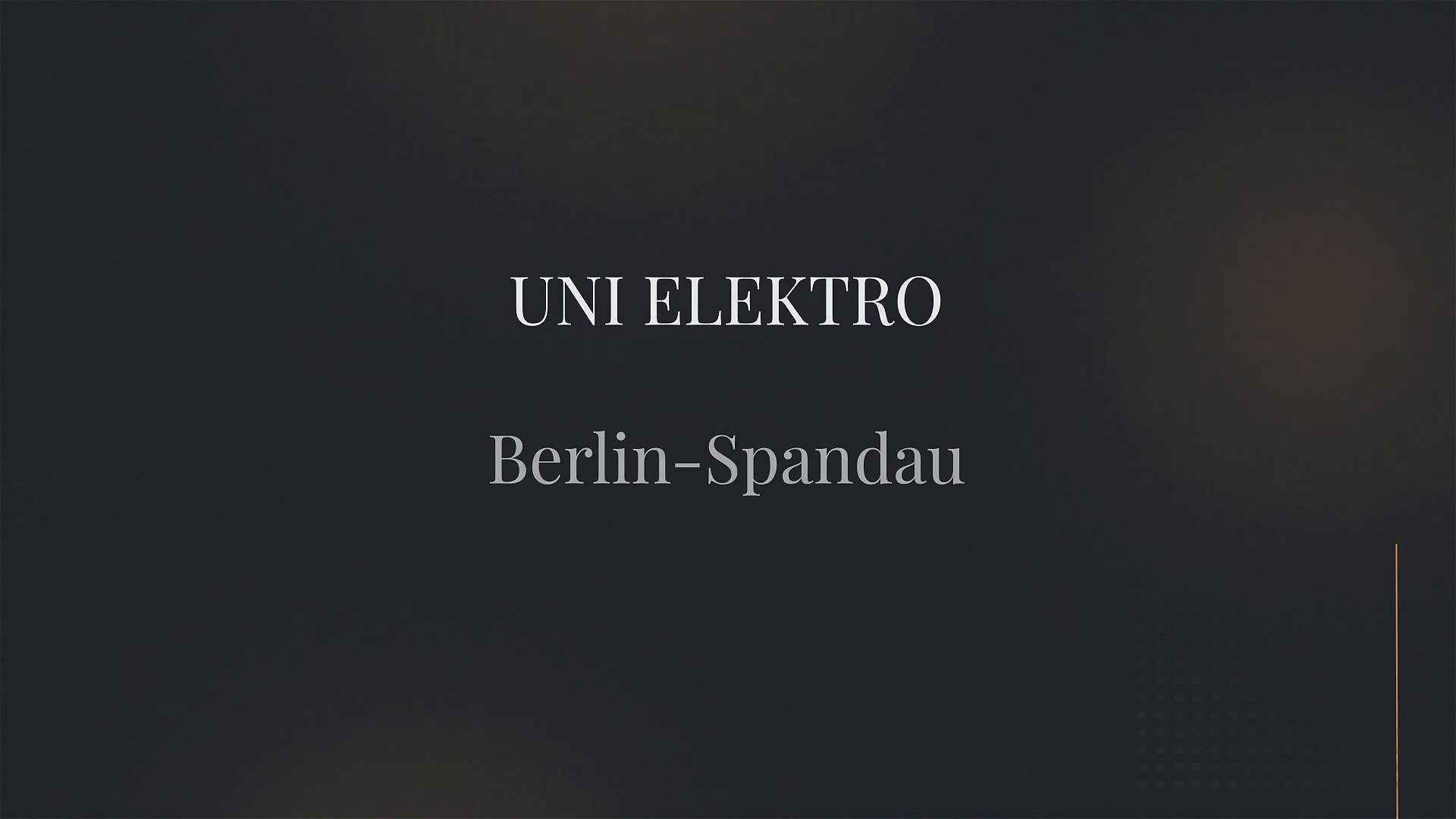 Company video by UNI ELEKTRO Berlin-Spandau, technology