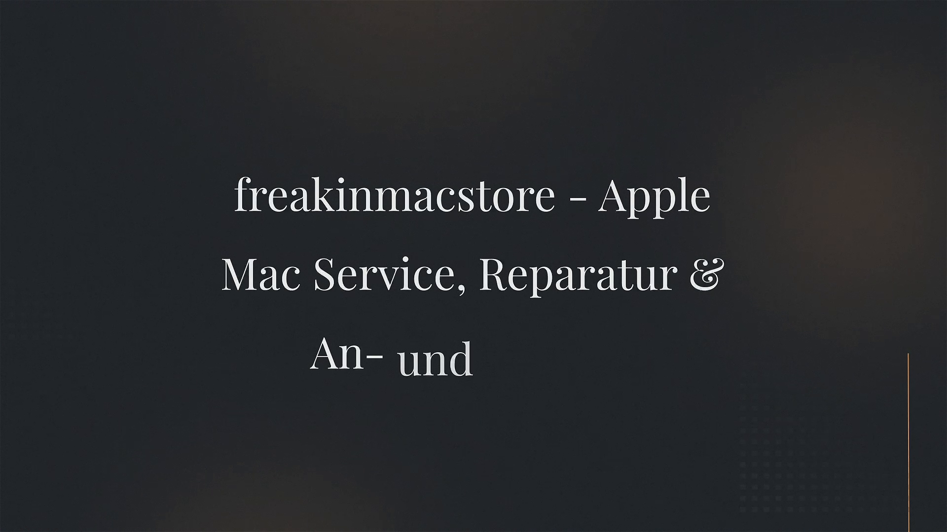 Unternehmensvideo von freakinmacstore - Apple Mac Service, Reparatur & An- und Verkauf, Technik in Berlin