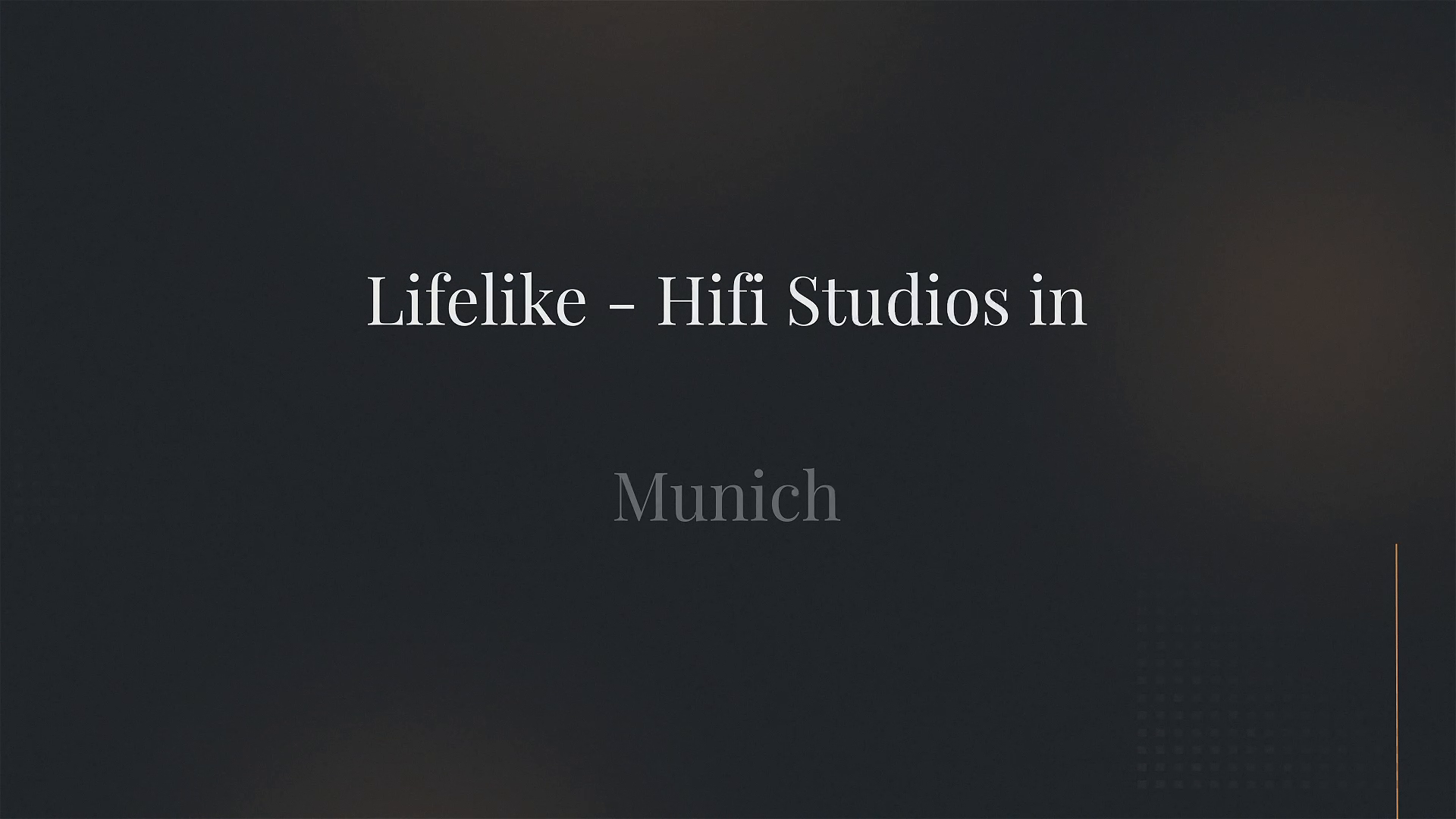 Unternehmensvideo von Lifelike - Hifi Studios in Munich, Technik in München