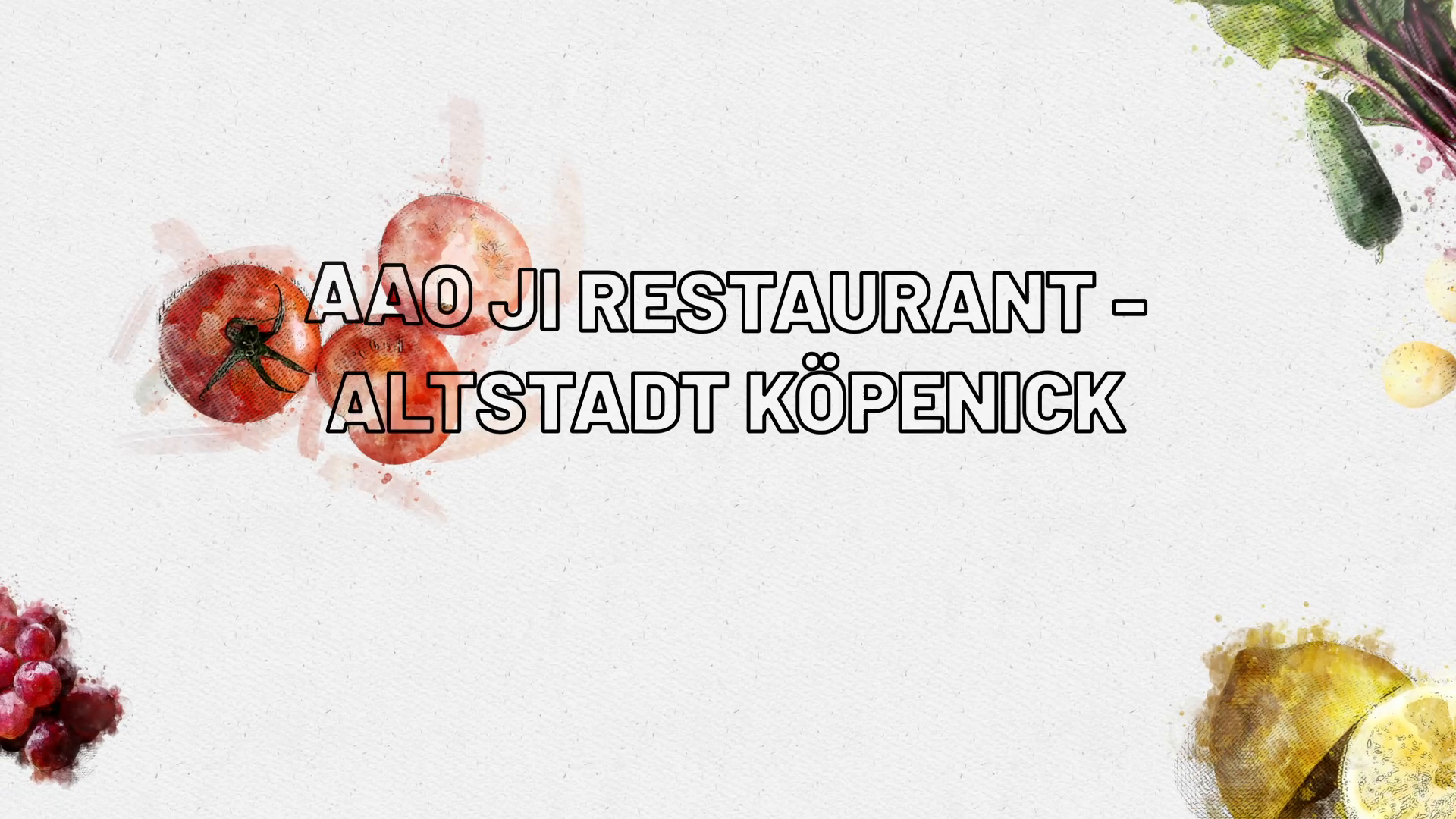 Company video by Aao Ji Restaurant - Altstadt Köpenick, restaurant in Berlin