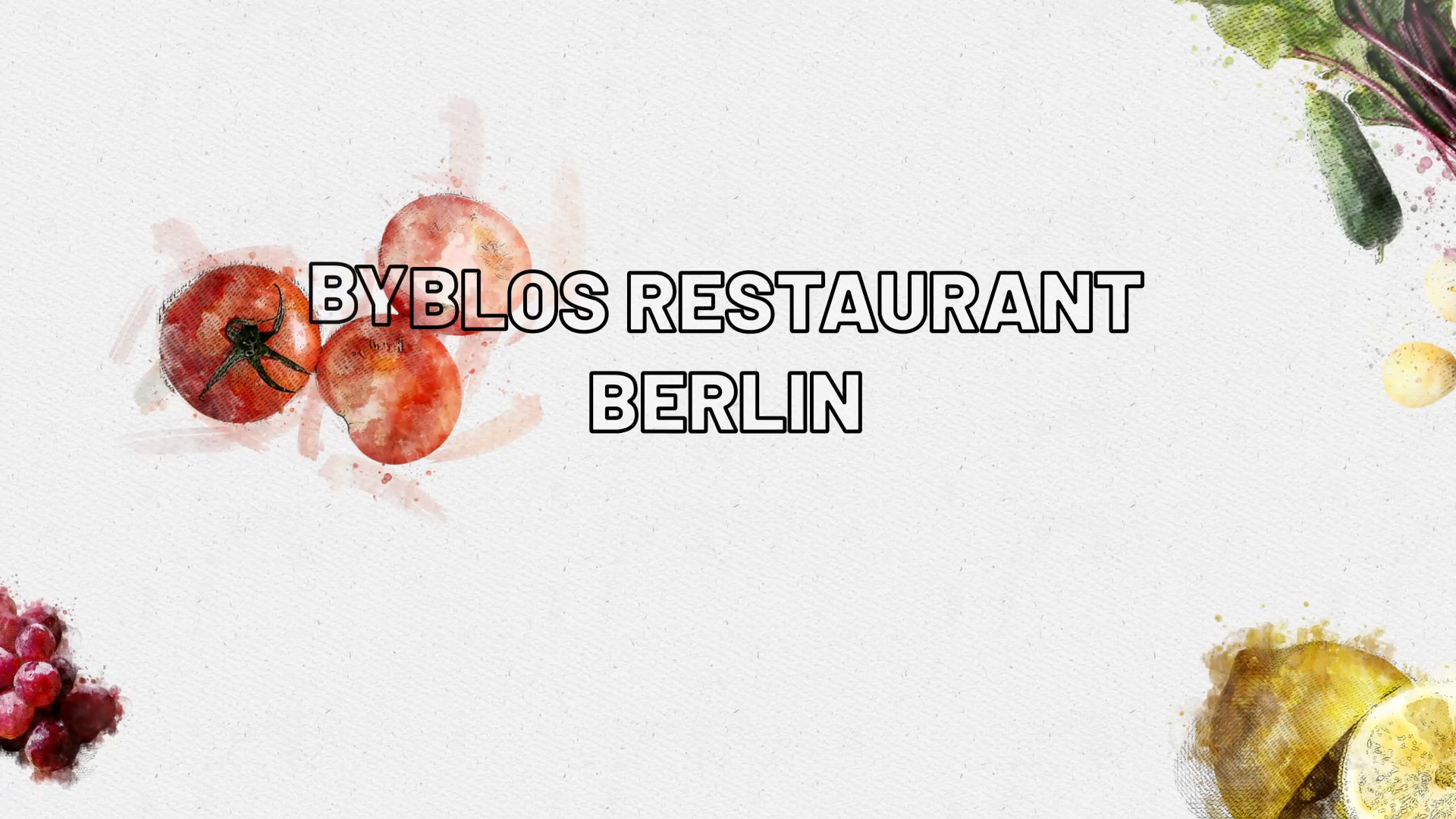 Unternehmensvideo von Byblos Restaurant Berlin, Restaurant